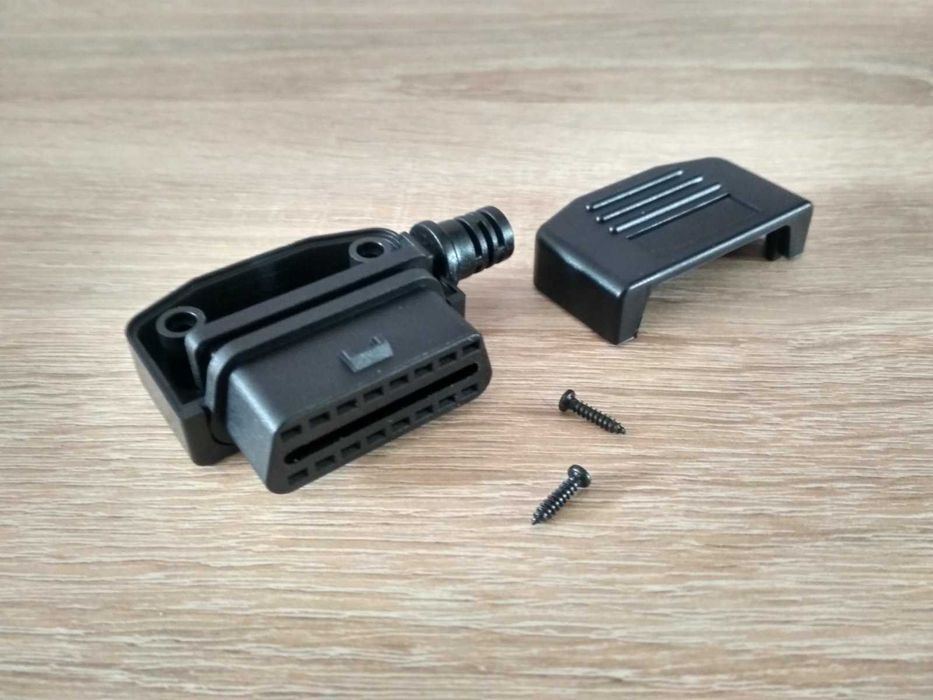 Универсальный разборный разъем OBD II / ОБД 2 16-pin - папа - мама