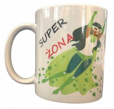 Kubek Super Żona Zabawny Kubek Dla Żony + Pudełko