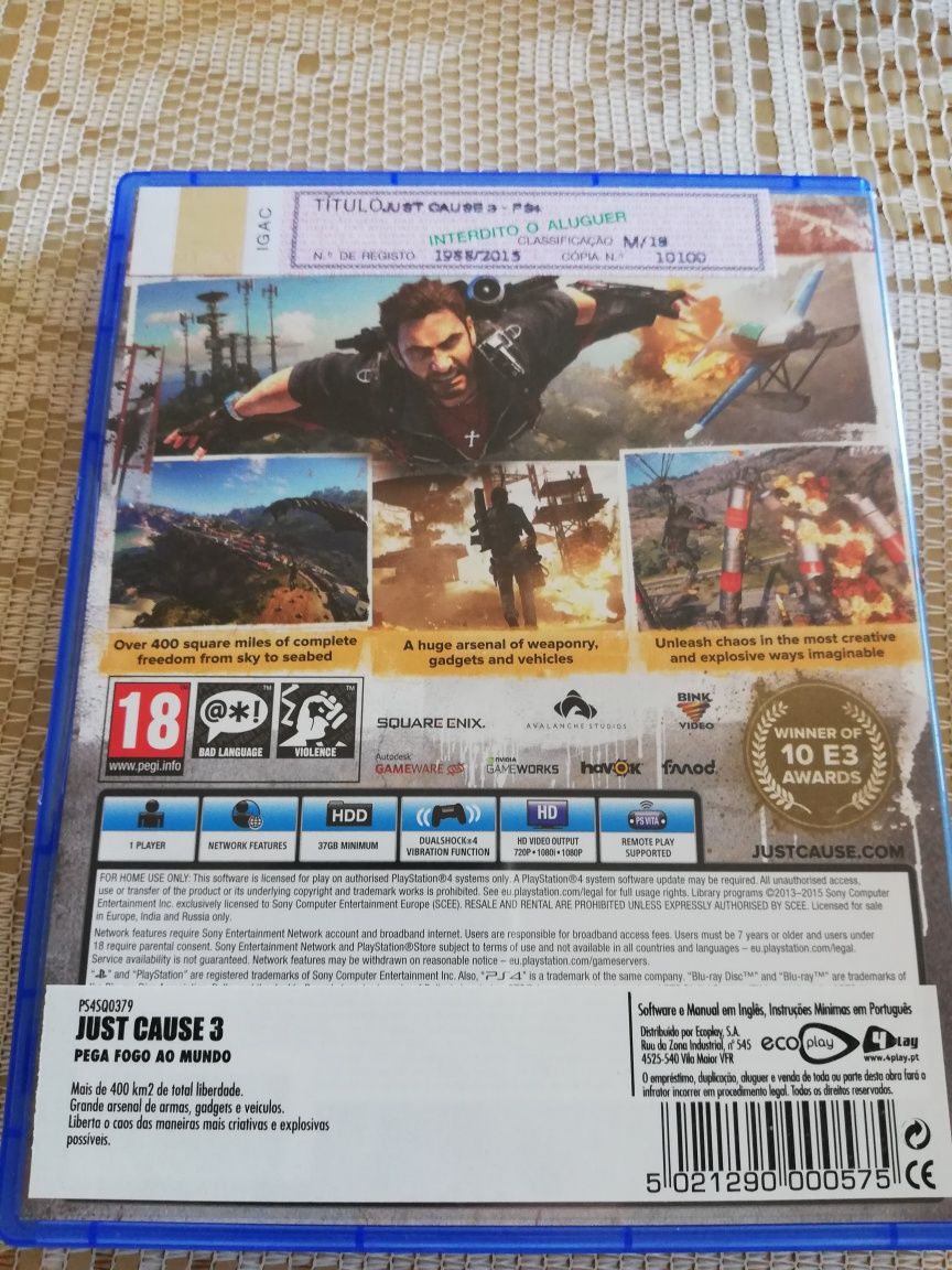 Jogo Just Cause 3 PS4