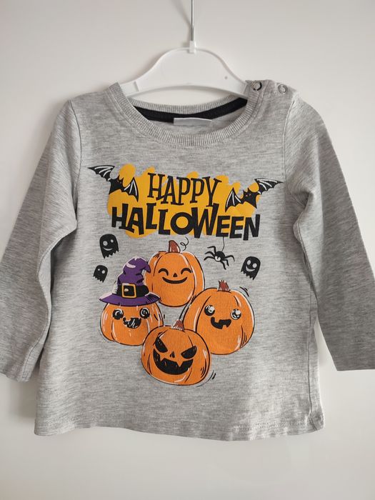 Bluzka z długim rękawem dynie halloween