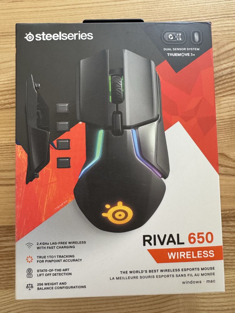 Mysz gamingowa Steelseries Rival 650 bezprzewodowa jak nowa