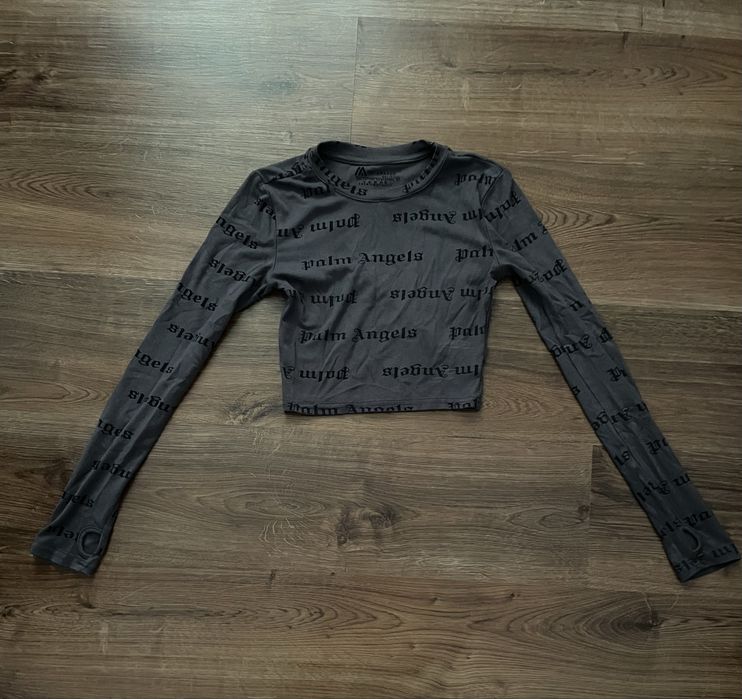 Лонгслів сірий palm angels XXS