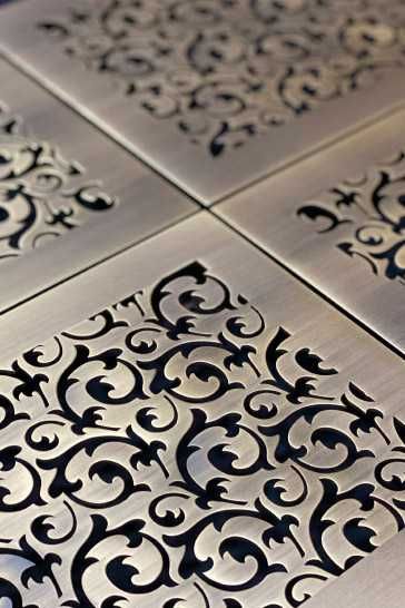 Вентиляционные/декоративные решетки из латуни, стали, алюминия, меди