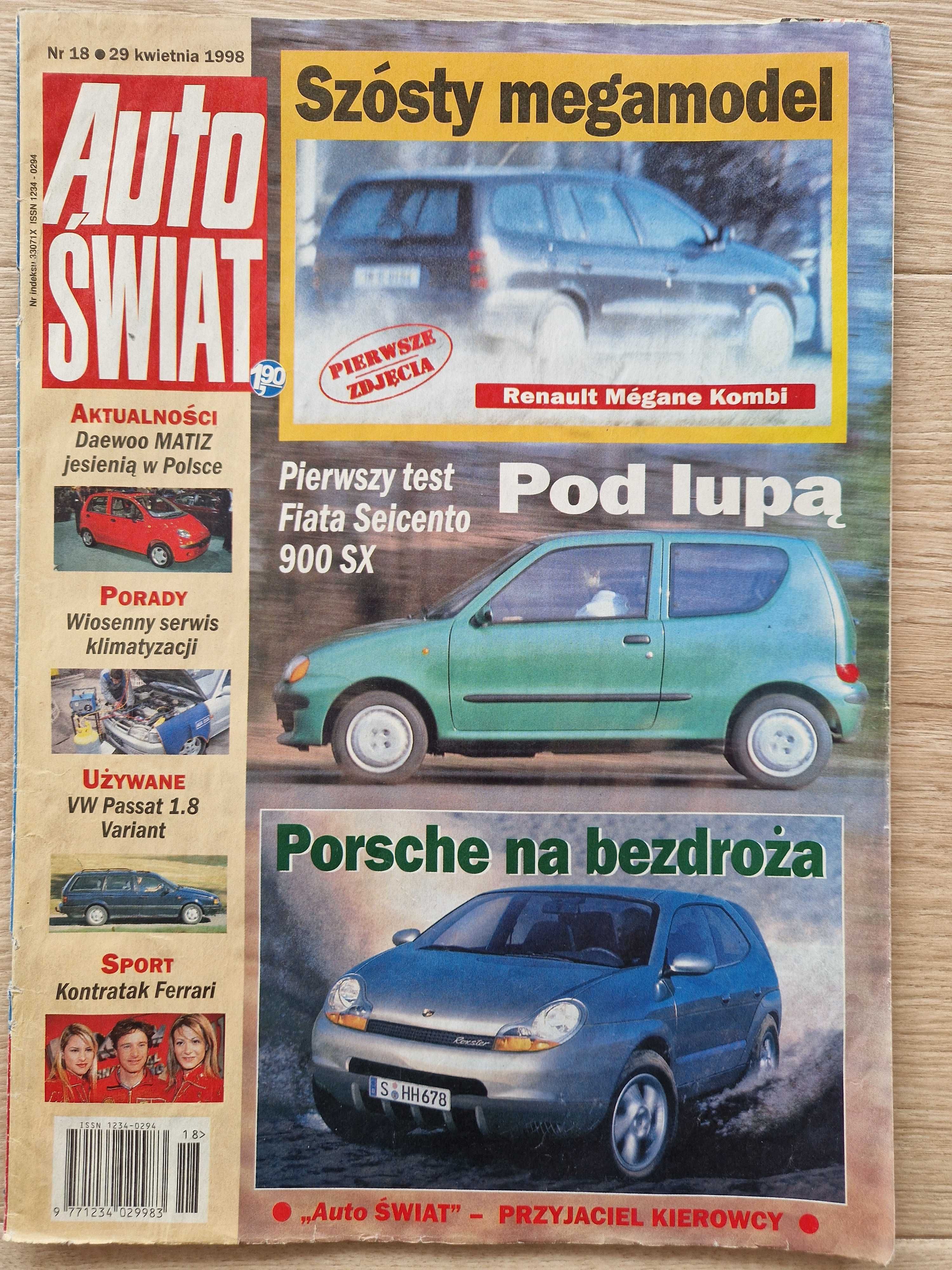 Auto świat 29.04.1998 Nr 18 archiwalny numer gazeta motoryzacyjna