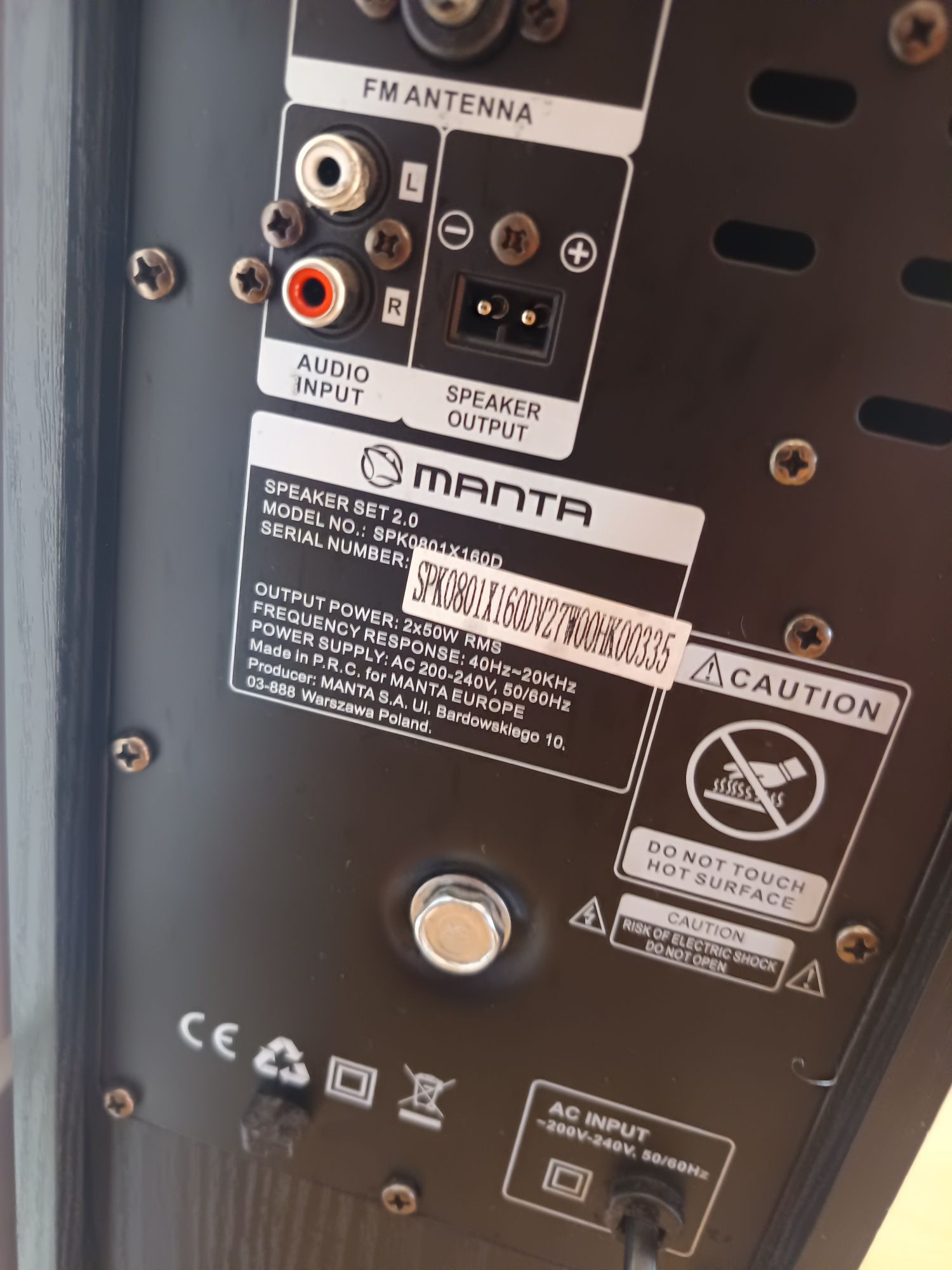 Głośnini SPK0801X160D Manta Talos Bluetooth.
