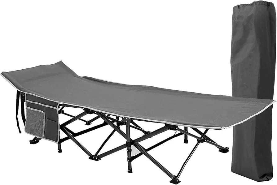 Łóżko kempingowe leżak plażowy składane lekkie ALPHA CAMP XL pokrowiec