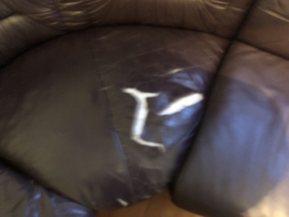 Діван кожаний + крісло