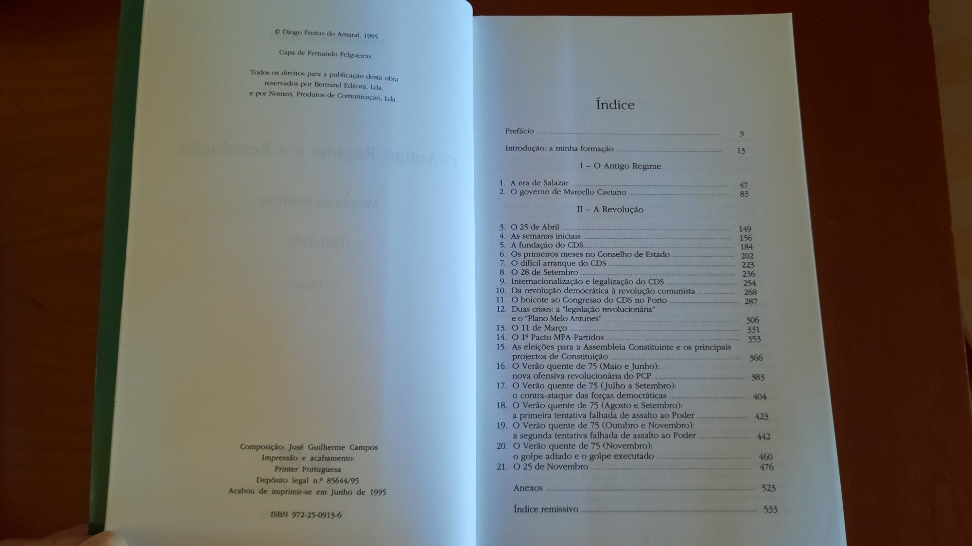 O antigo regime e a revolução Diogo Freitas do Amaral