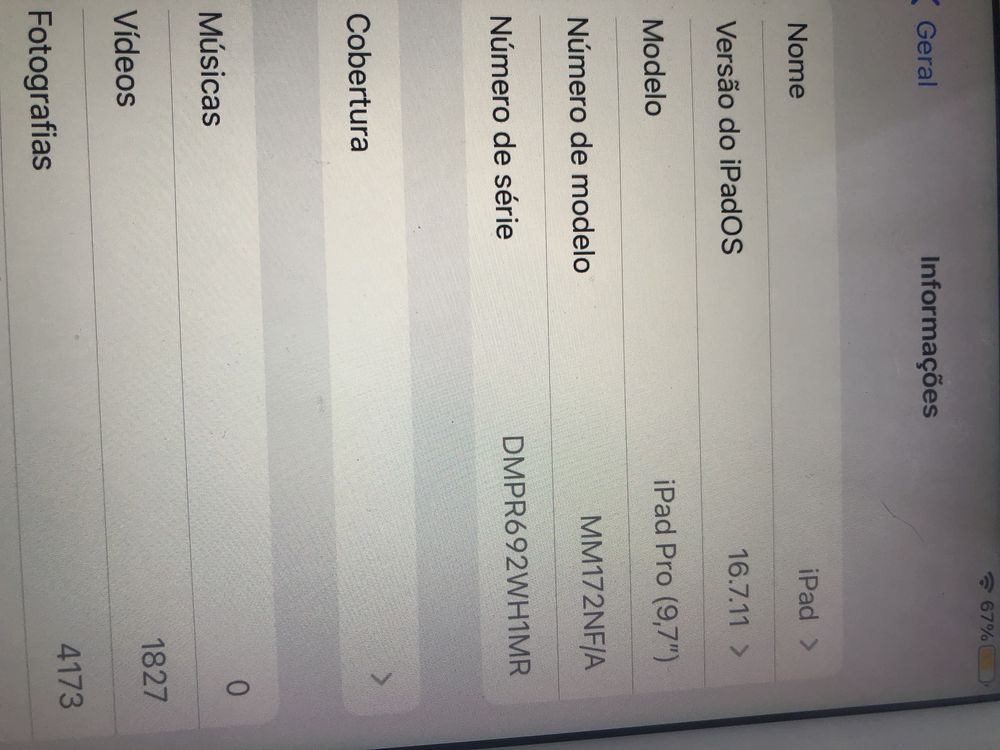 Ipad 9.7” 2016 em bom estado