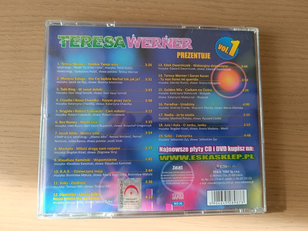 Teresa Werner Prezentuje vol 1 płyta CD