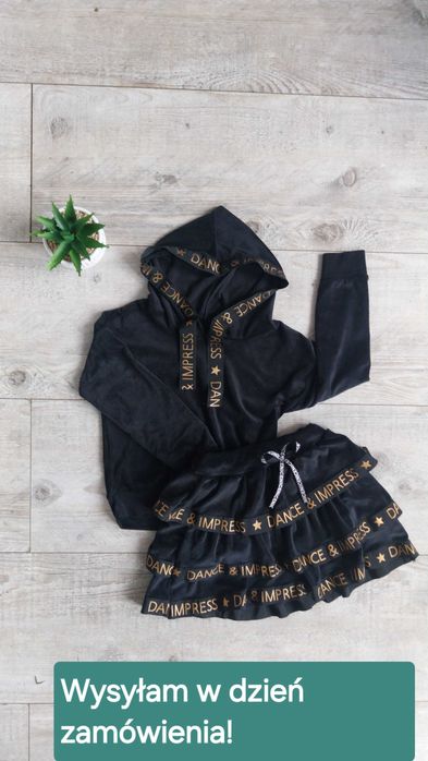 Komplet welurowy dziewczecy rozmiar 116 Wysyłam Dzisiaj