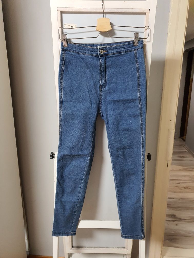 Niebieskie dżinsy jeansy Pull&Bear 36 38 S M skinny