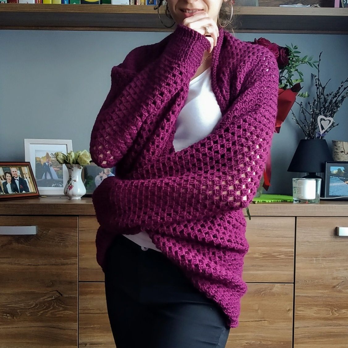 Sweter kardigan YA! oversize - alpaka - różne kolory