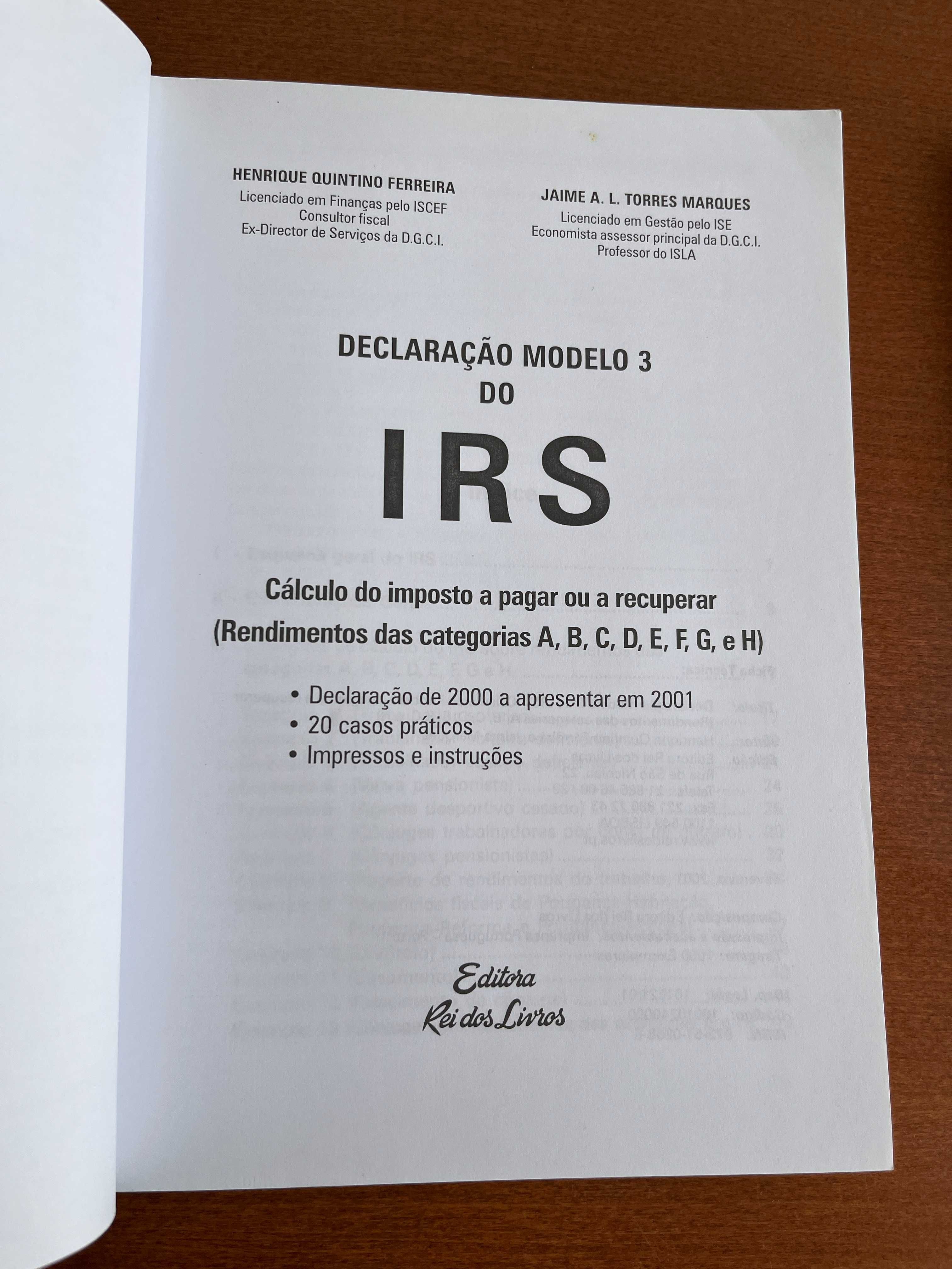 Livros de IRS e Legislação Fiscal