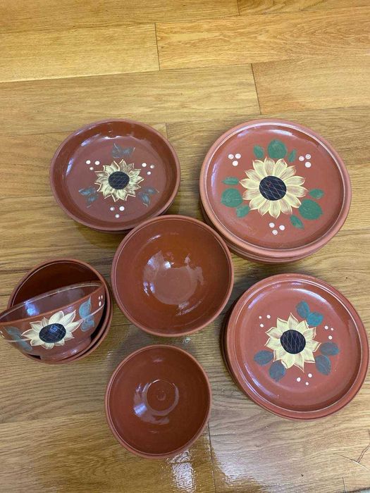 Набір Глиняний  посуд, тарілки