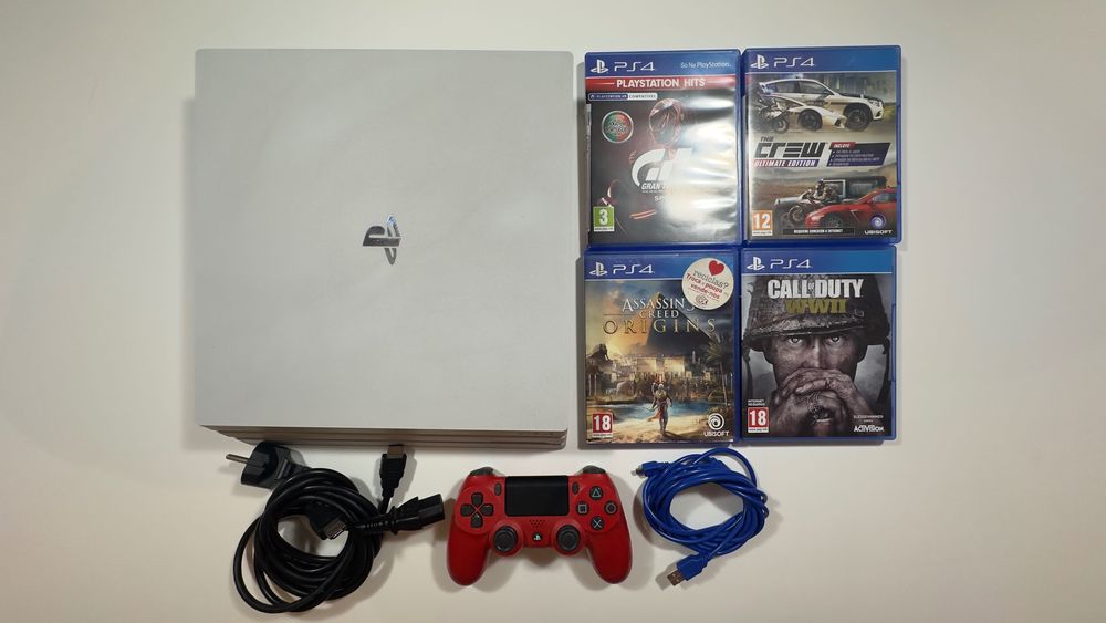 PS4 Pro Branco 1TB - Completo