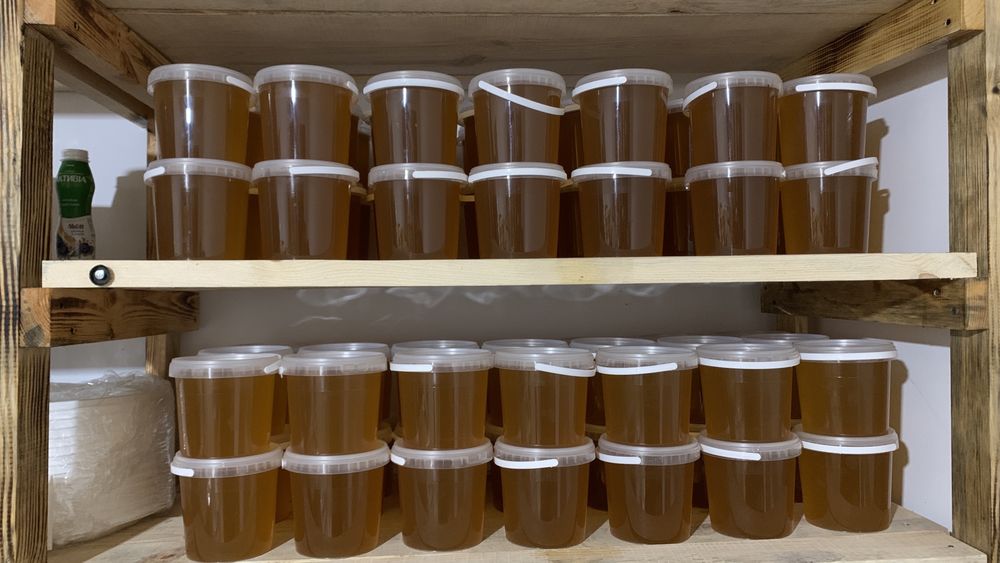 Цветочный, Гречишный мёд с лесной пасеки, соты медовые разнотравье мед
