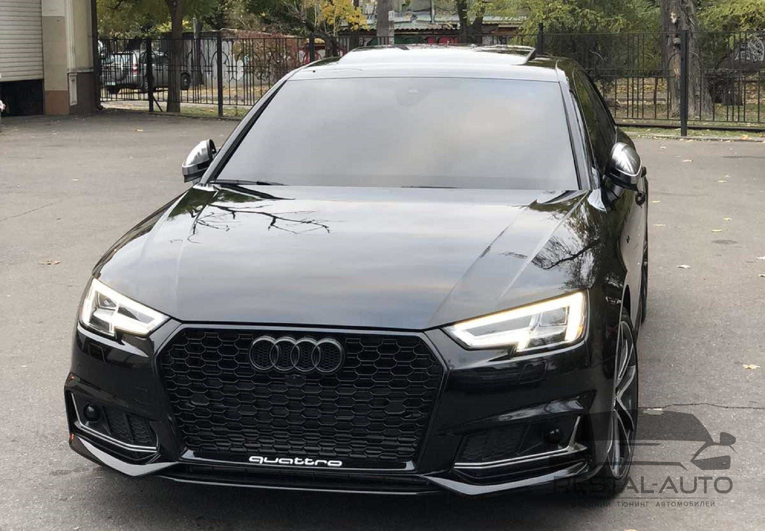 Решетка радиатора в стиле RS на audi A4 B9 2015-2019 год