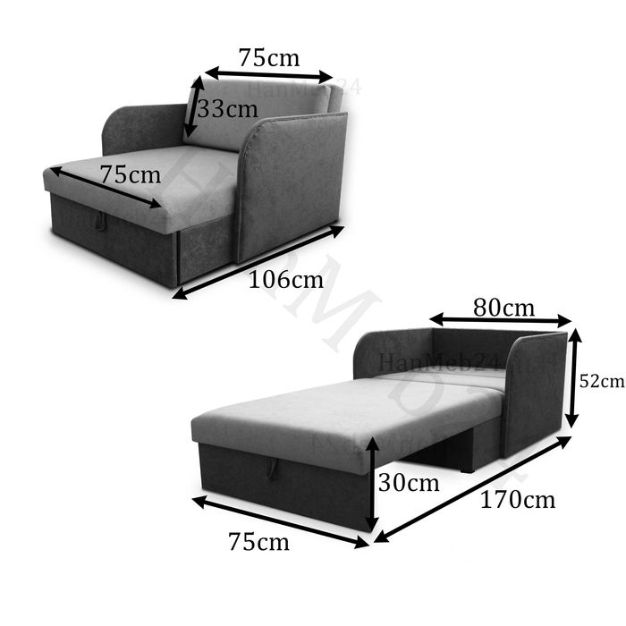 Amerykanka dla dziecka łóżko sofa Kubuś tapczan fotel