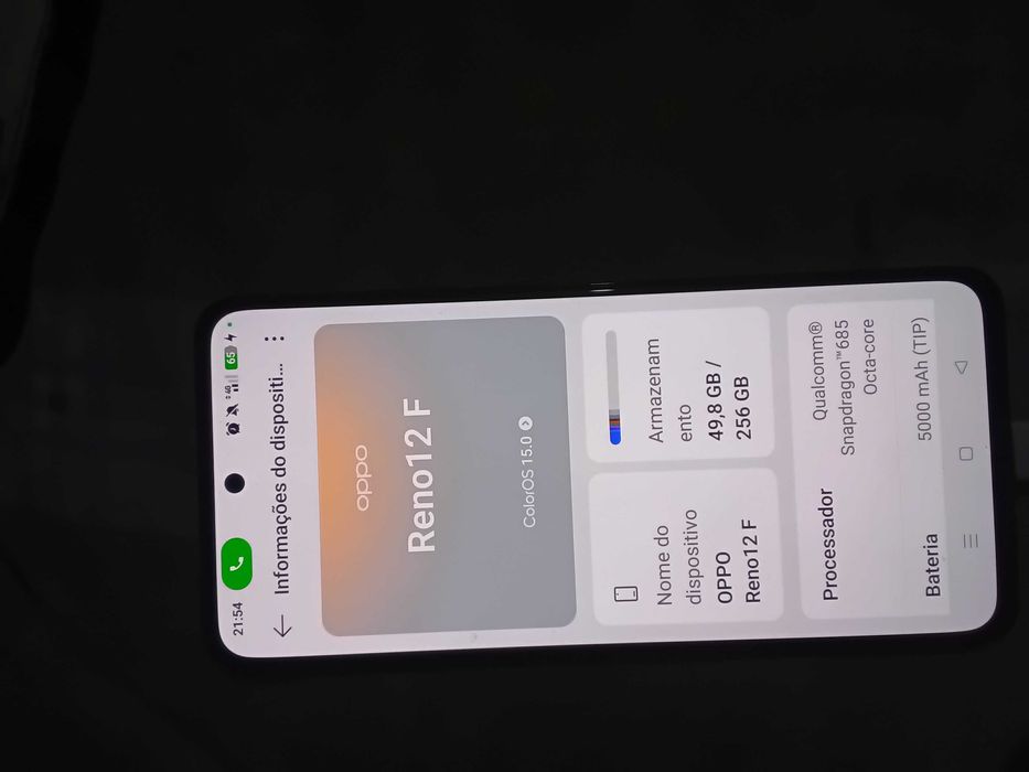 OPPO Reno 12f como novo