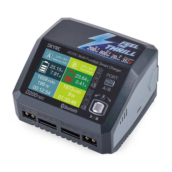 Розумний зарядний пристрій SkyRC D200Neo з вбудованим блоком живлення