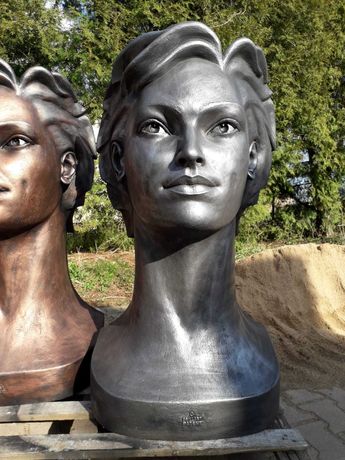 popiersie kobiety, twarz kobiety, rzeźba, ozdoba