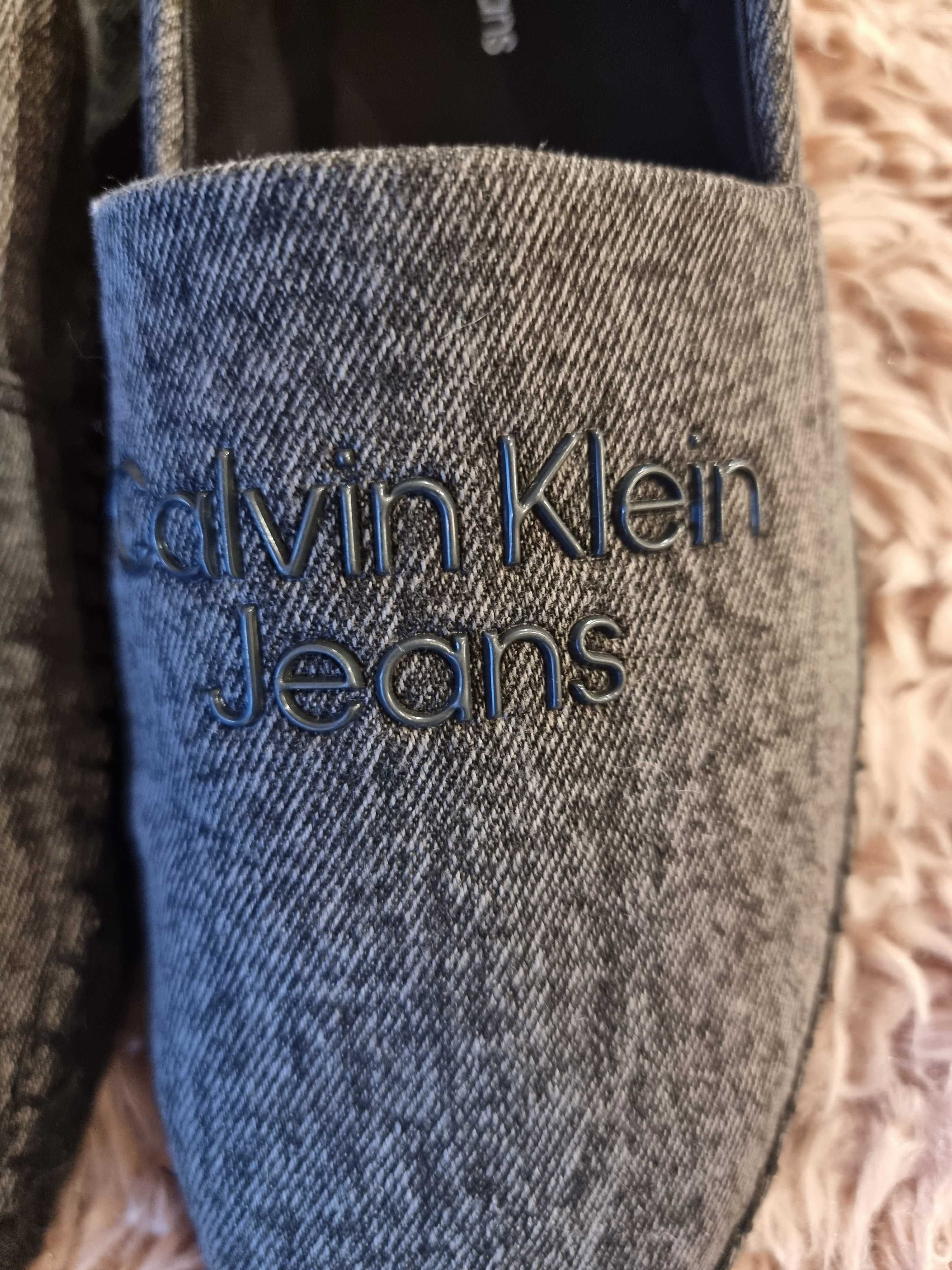 Calvin Klein Jeans espadryle  , szary jeans  rozm. 45  ,  28,5 - 29 cm