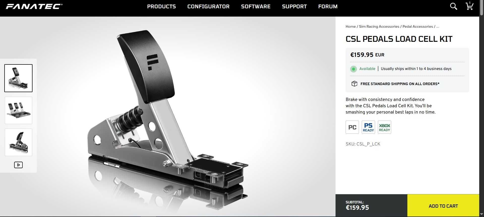 Fanatec GT DD PRO (8nm) + Pedais CSL + Load Cell + Suporte QR2 [NOVO]