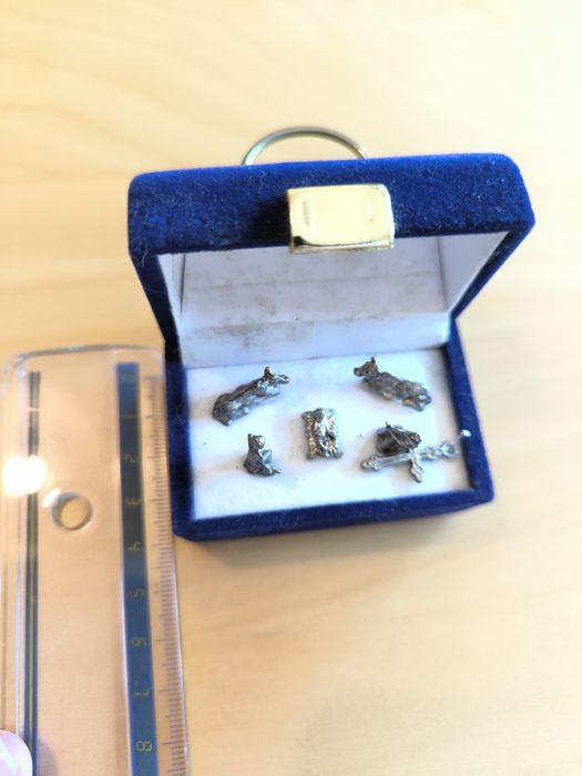 Presépio miniatura em prata de lei