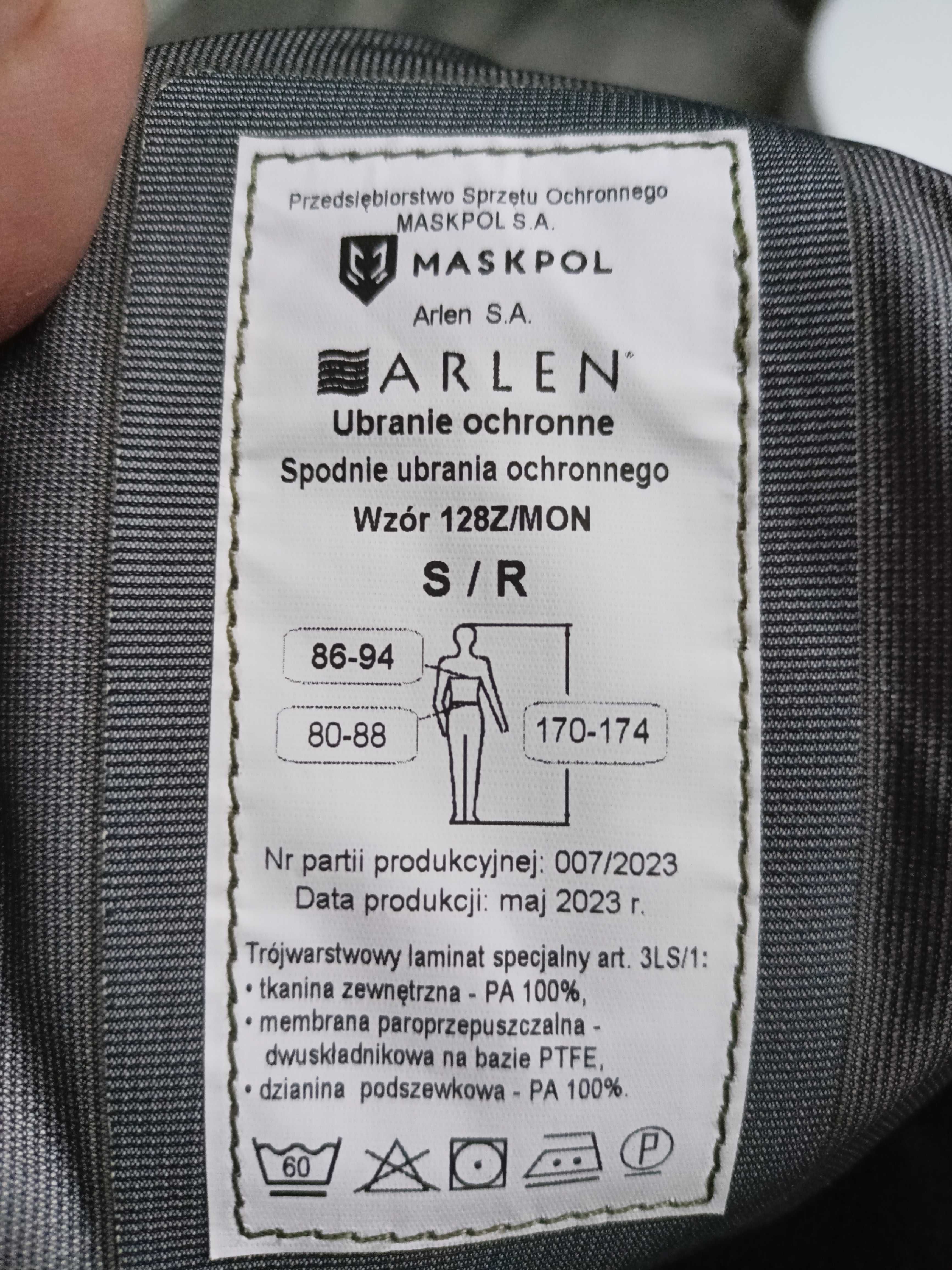 Ubranie ochronne wzór 128Z/MON goreteks gore-tex rozmiar S/R