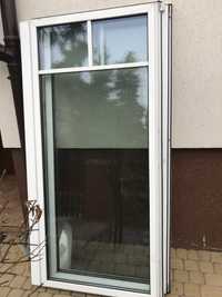 Drzwi balkonowe plastikowe białe