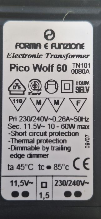 Transformadore 11.5v, (2 unidades)(pico wolf 60)