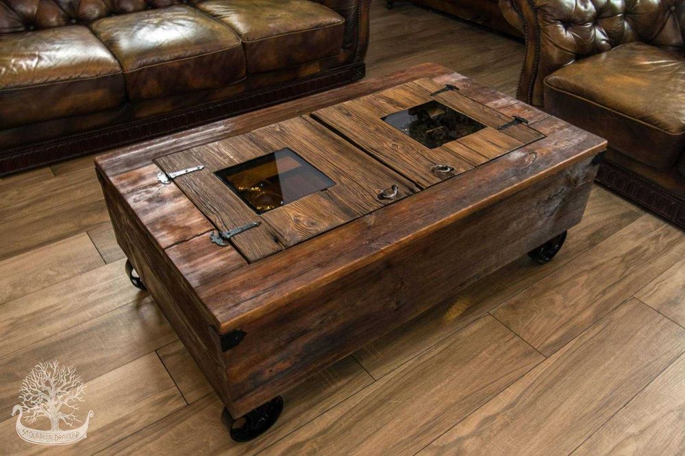 Stolik kawowy/skrzynia na wino rustykalna, boho, vintage, retro, loft