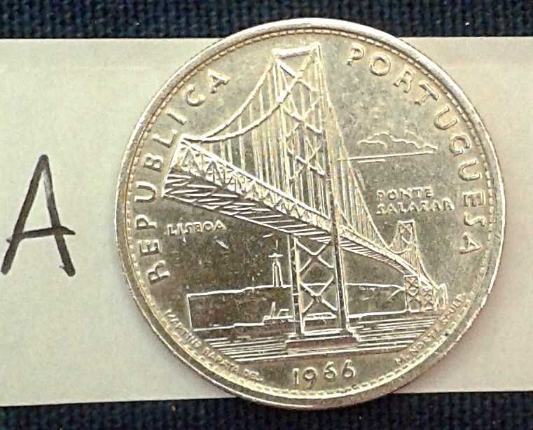 20$ Moeda Prata PONTE SALAZAR  20 escudos 1966 SILVER COIN
