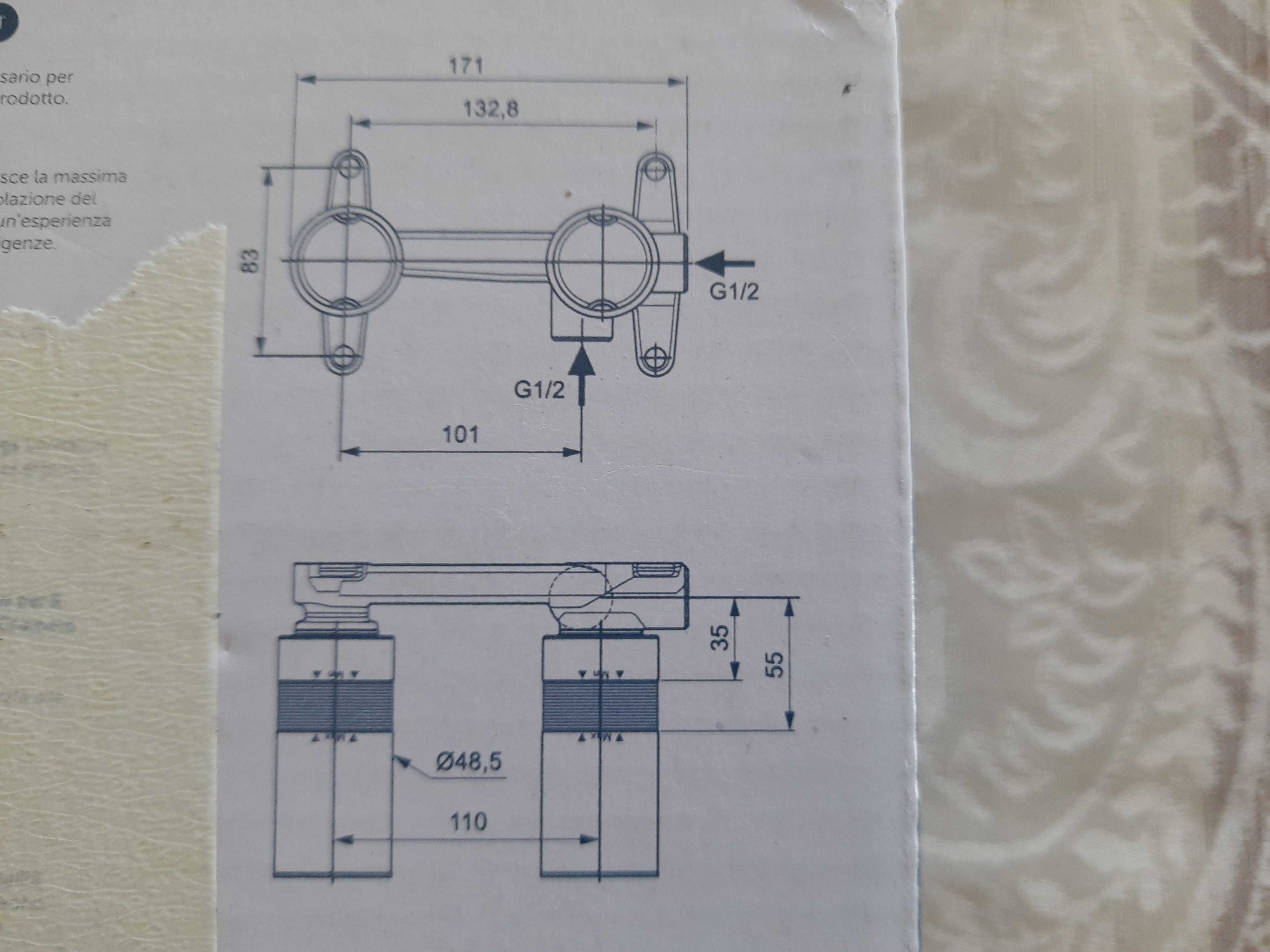 Bateria umywalkowa ścienna Ideal Standard czarny