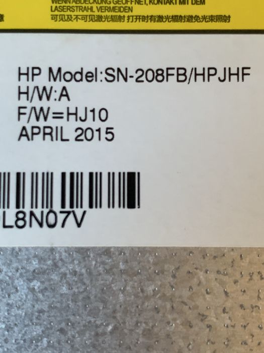 HP DVD-RW Slim Model SN-208