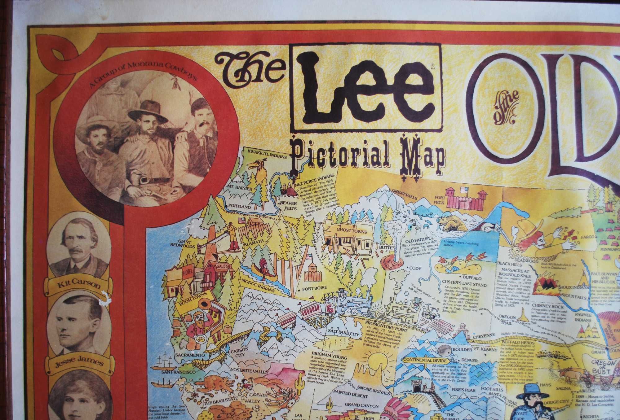 Cartaz/Poster The Lee Pictorial Map Old West