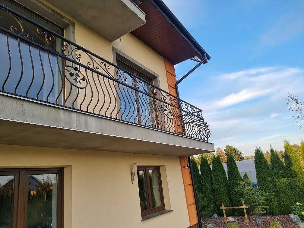 BALUSTRADA , barierka, poręcz ozdobna stalowa, ocynkowana, kolor czarn