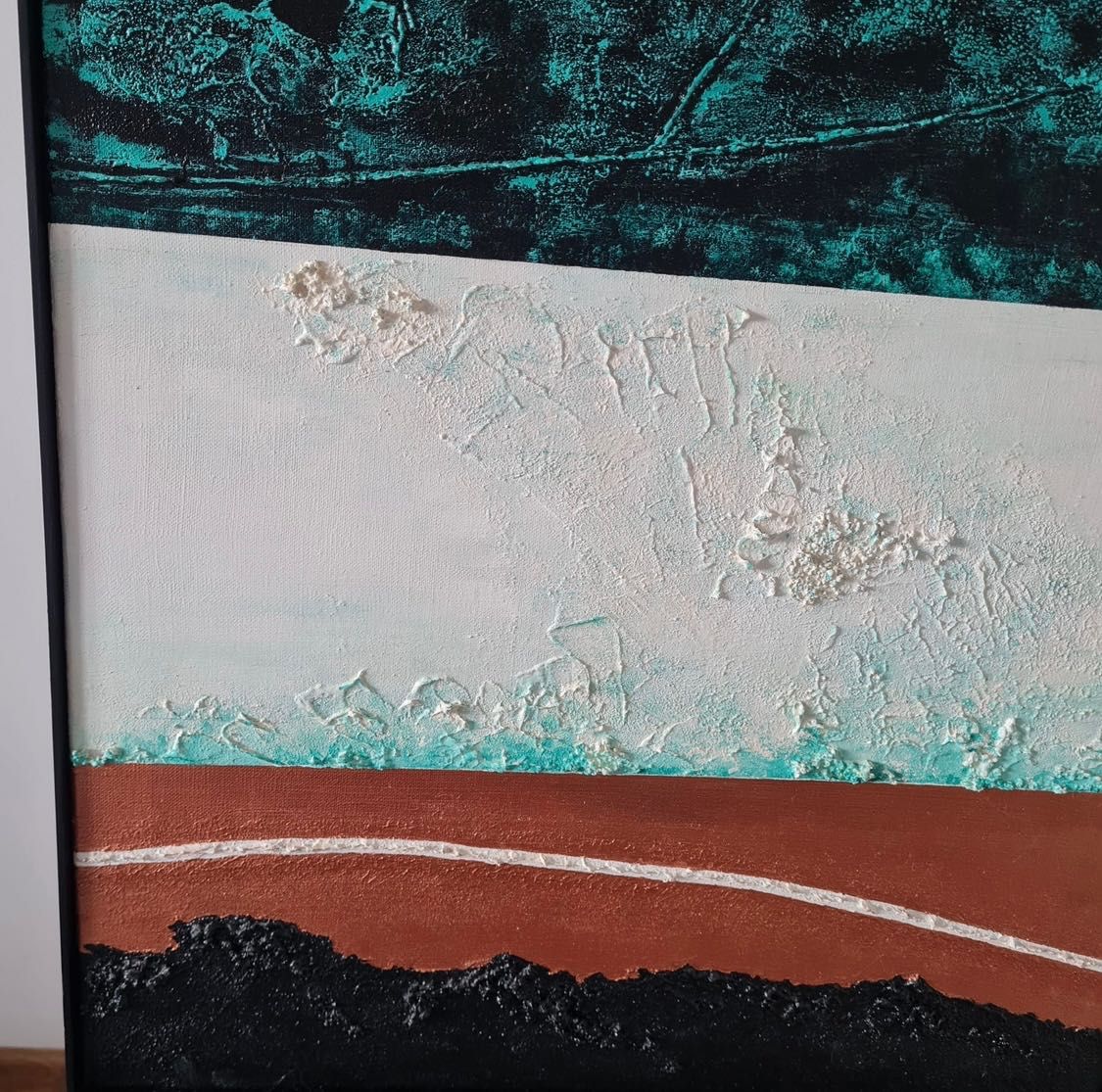 Obraz akrylowy, abstrakcja. Płótno lniane