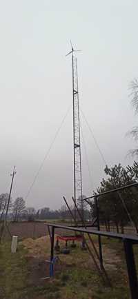 Elektrownia wiatrowa 2kW, on / off grid, maszt antenowy 19mb, turbina