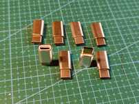 Przejściówki z micro USB na USB-C, solidne, metalowe, pakiet 8 szt.