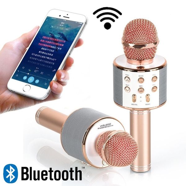 Microfone Para Karaoke Portátil Bluetooth