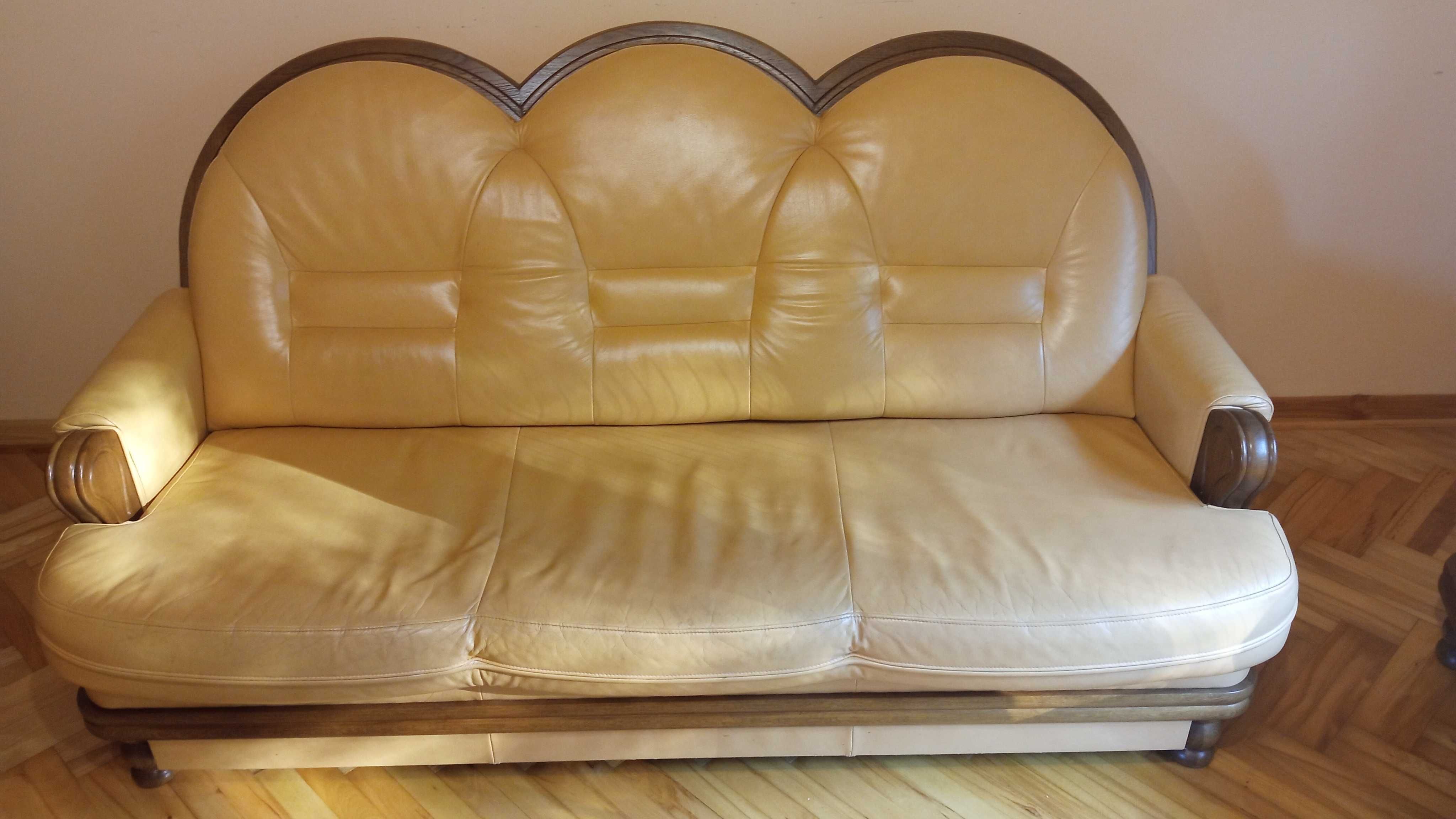 Stylowy zestaw wypoczynkowy- sofa x2 + fotel