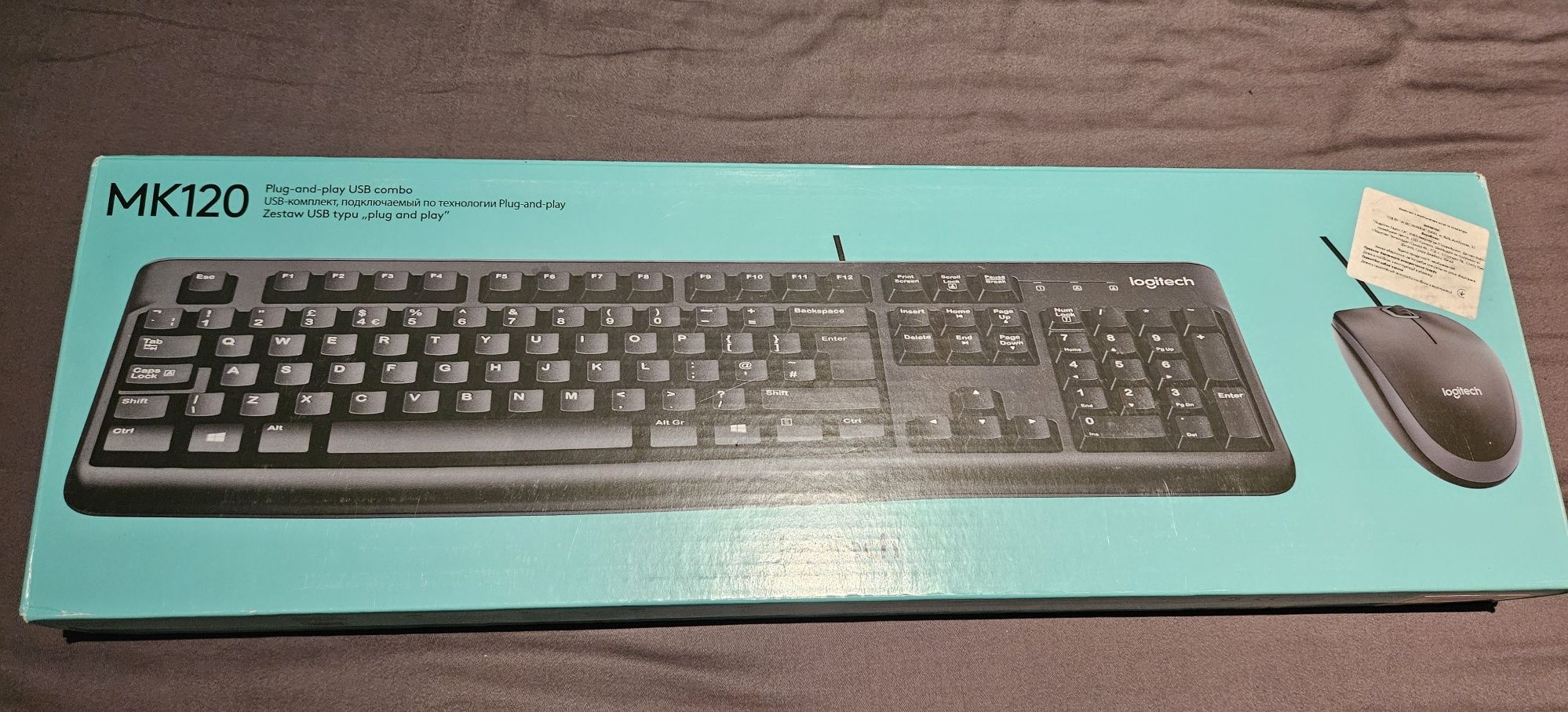 Комплект (клавіатура + миша) Logitech MK120 Black USB