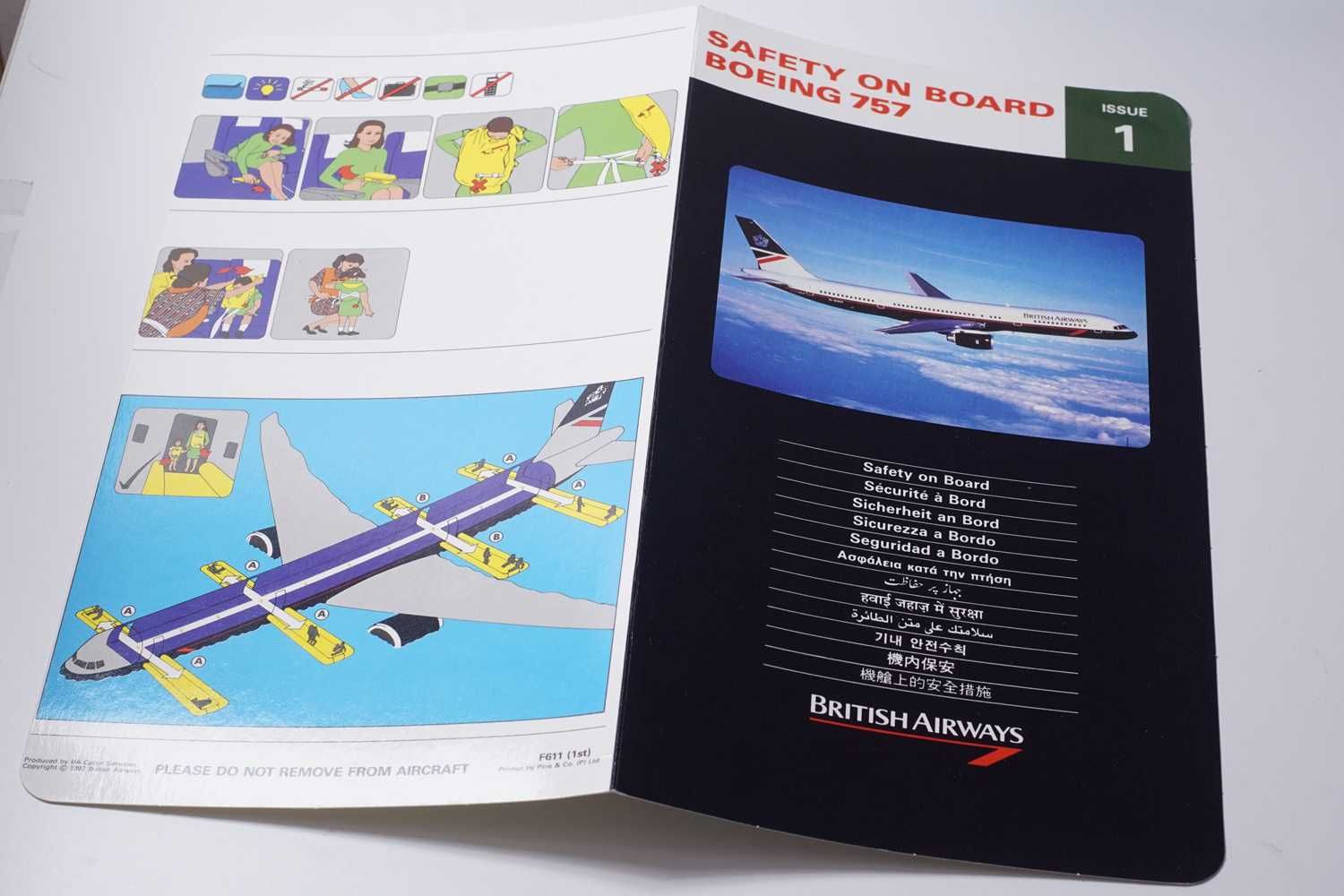 British Airways safety Card Instrukcja bezpieczeństwa Boeing 757-200