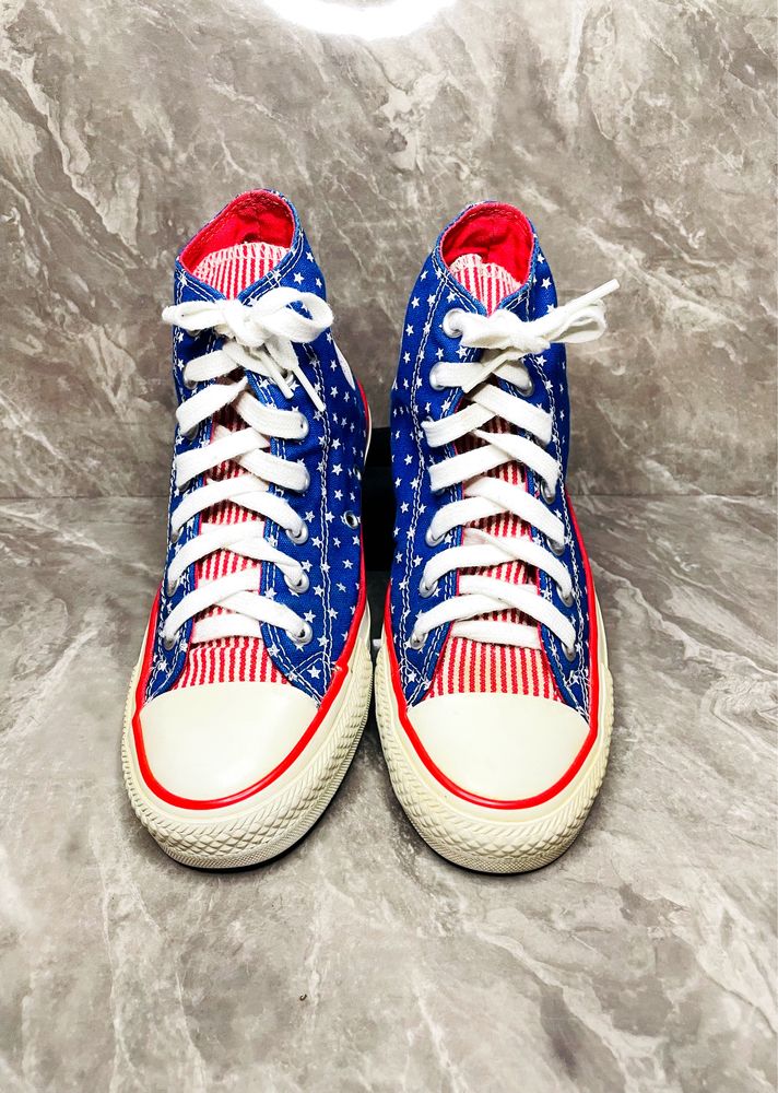 Damskie Niebieskie, Białe Sneakersy «Converse» Tenisówki / 37