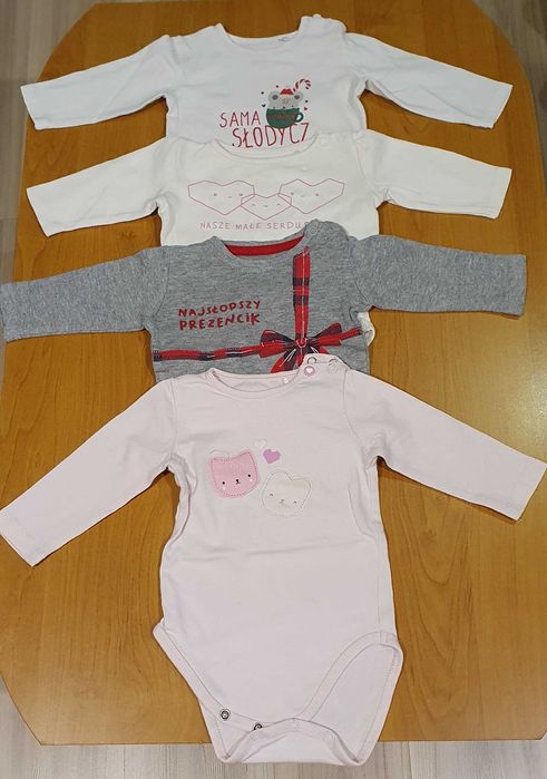 Zestaw ubranek dla dziewczynki, rozm. 52-62 i wanienka