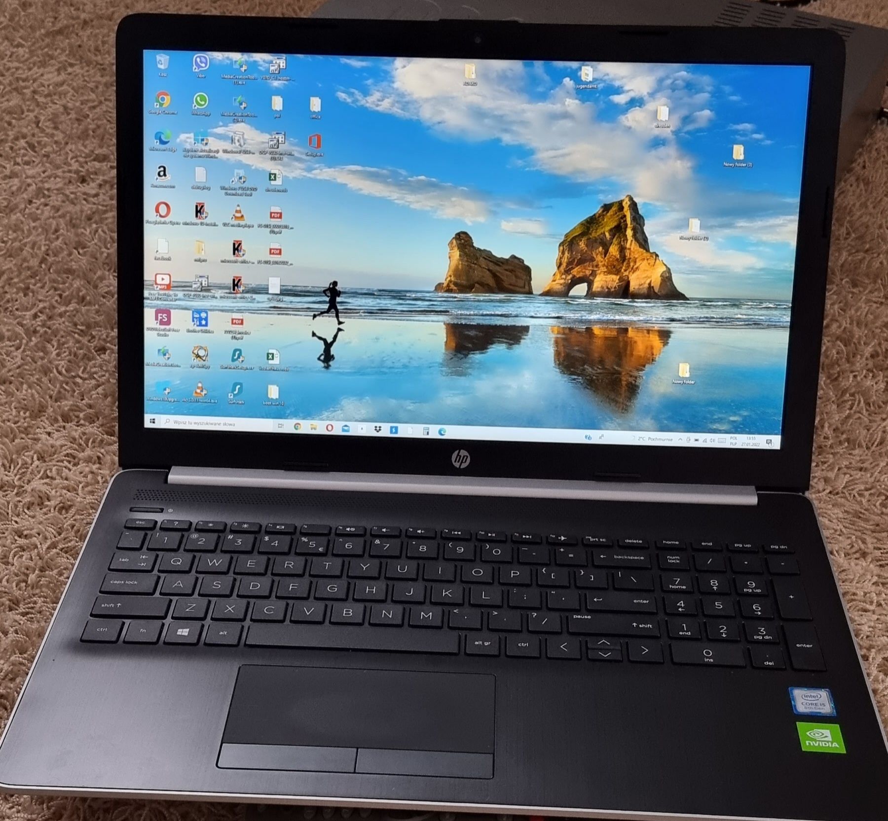 HP 15 " Laptop  Intel i5-8256 8 generacji  16GB RAM. 2 dysk SSD Navida