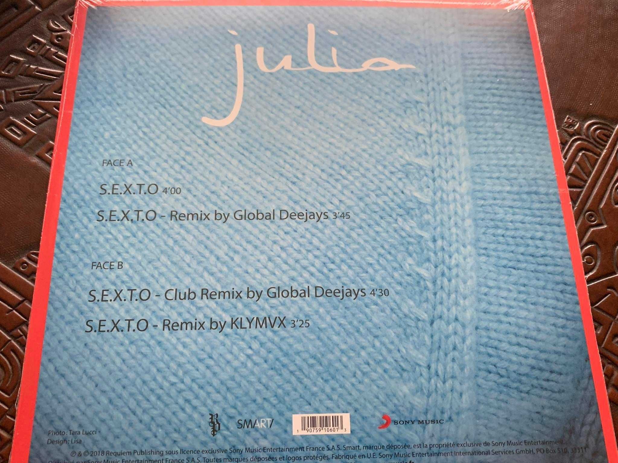 Julia - Sexto & Remixes - Winyl -Maxi - stan NM!