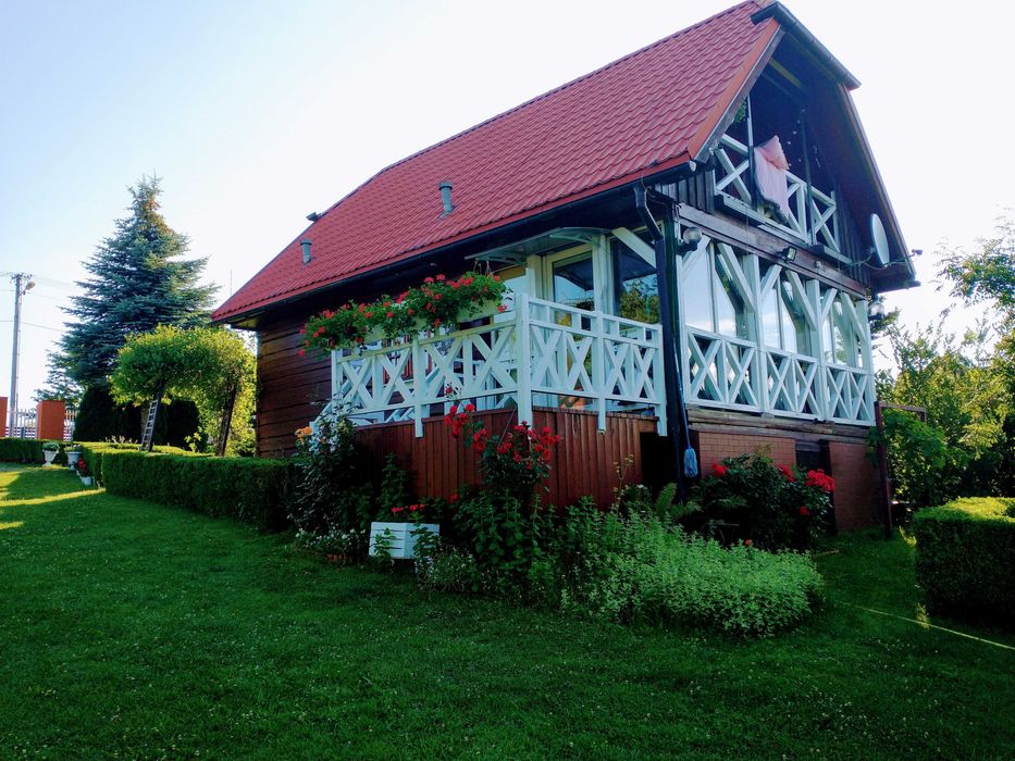 Domek modrzewiowy całoroczny do przeniesienia